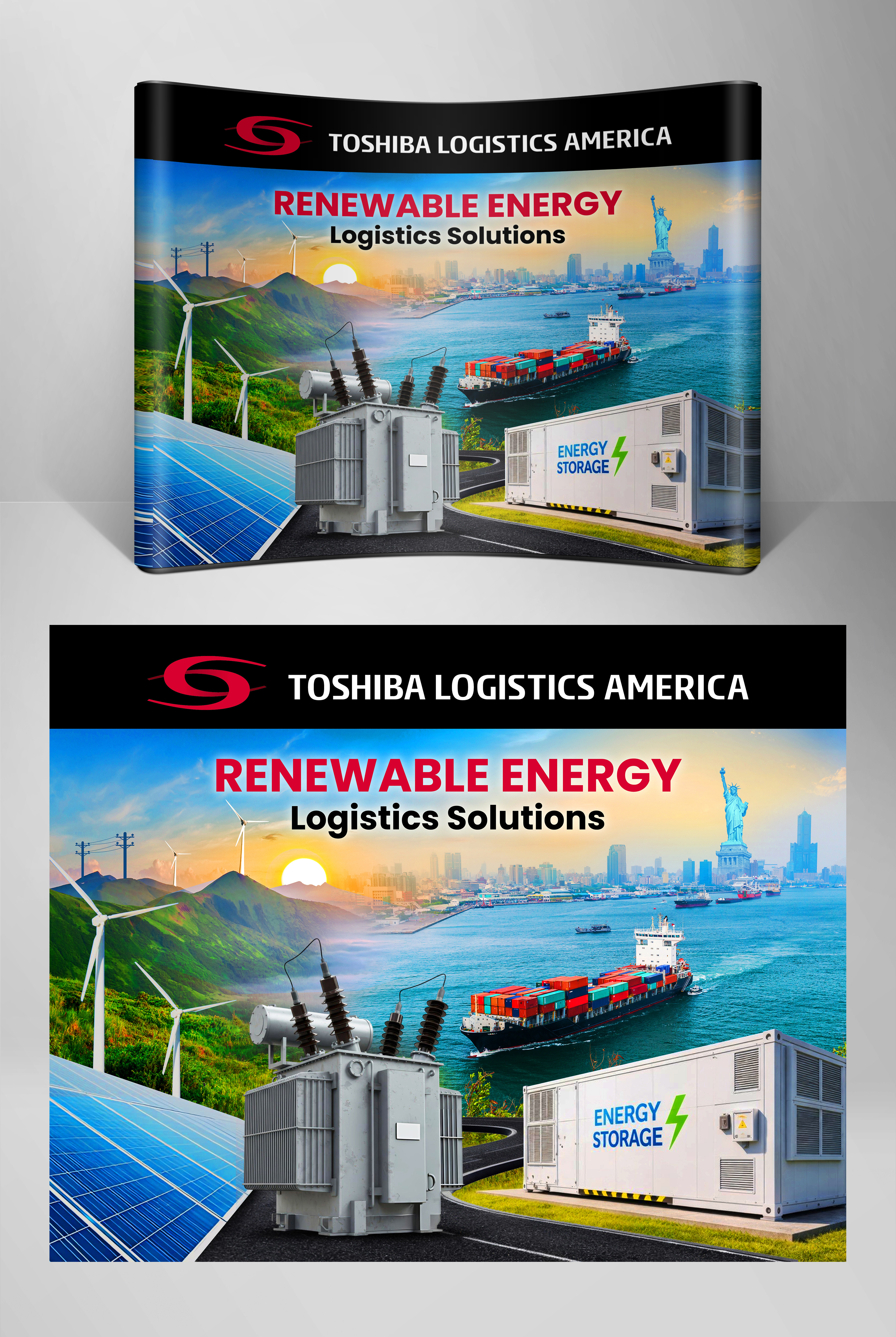 Design de Stand d'Exposition par SAI DESIGNS pour Toshiba Logistics America | Design #37161957