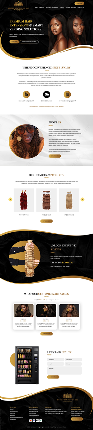 Web Design by pb for Rooted Lux Vending LLC  | Design: #37165429