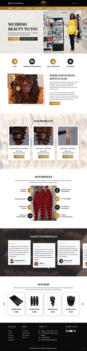 Web Design by pb for Rooted Lux Vending LLC  | Design: #37165431