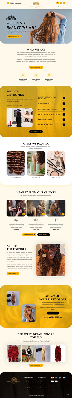 Web Design by pb for Rooted Lux Vending LLC  | Design: #37165432
