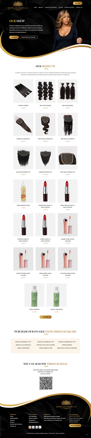 Web Design by pb for Rooted Lux Vending LLC  | Design: #37193799