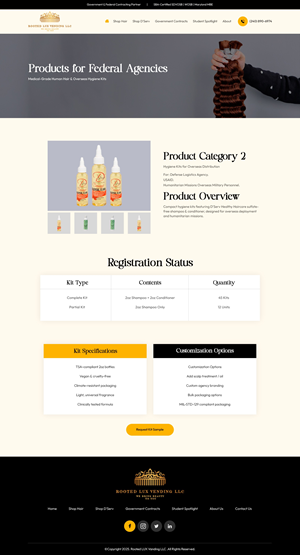 Web Design by NZ Creatives for Rooted Lux Vending LLC  | Design: #37165697