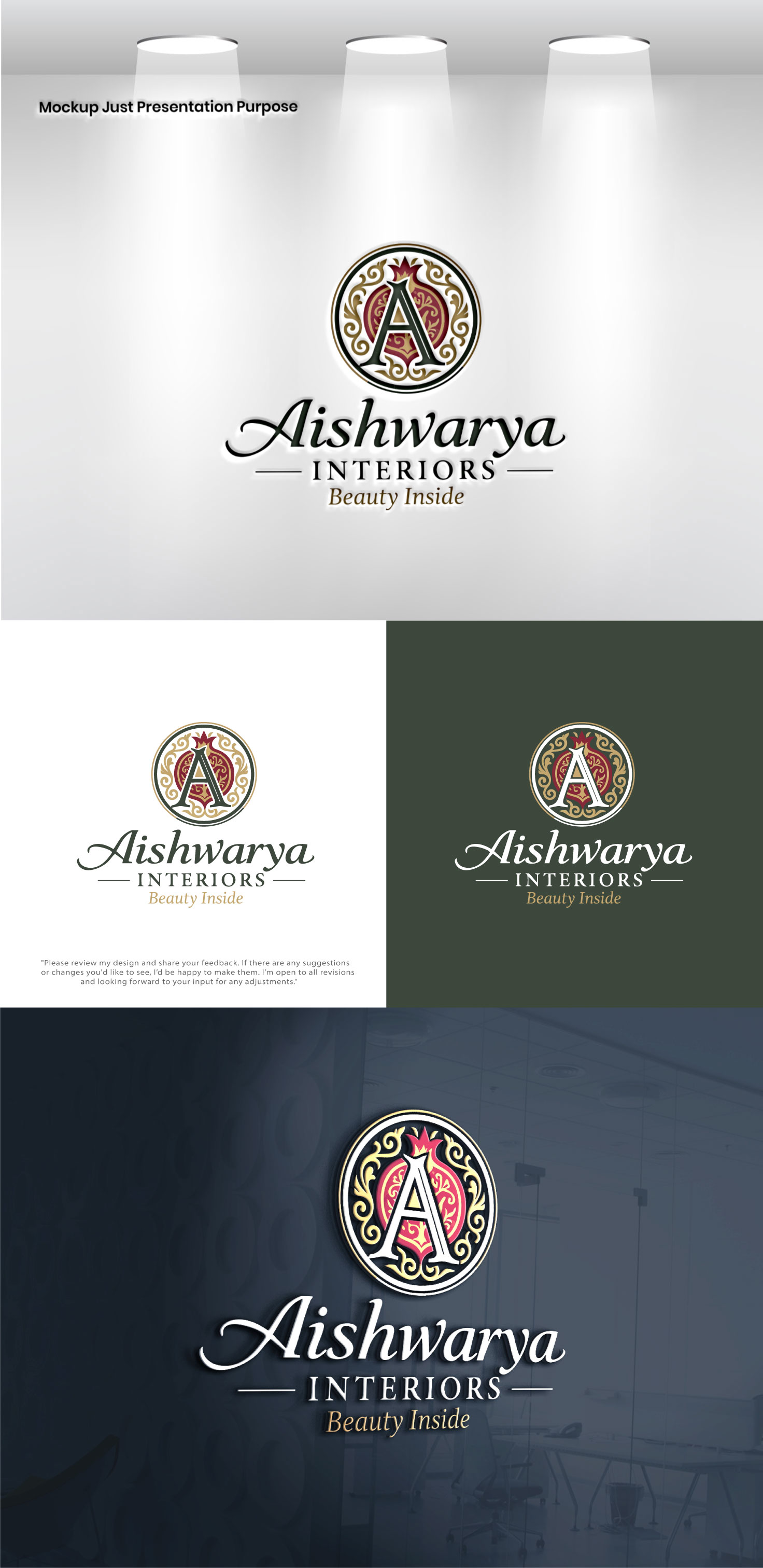 Logo Design by Pixel Foundry for Aishwarya Interiors | Design #37169053