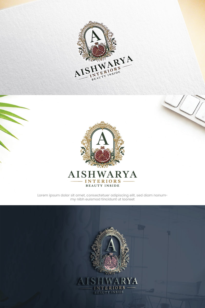 Logo Design by Hamza  Al-Muttalib for Aishwarya Interiors | Design #37173903