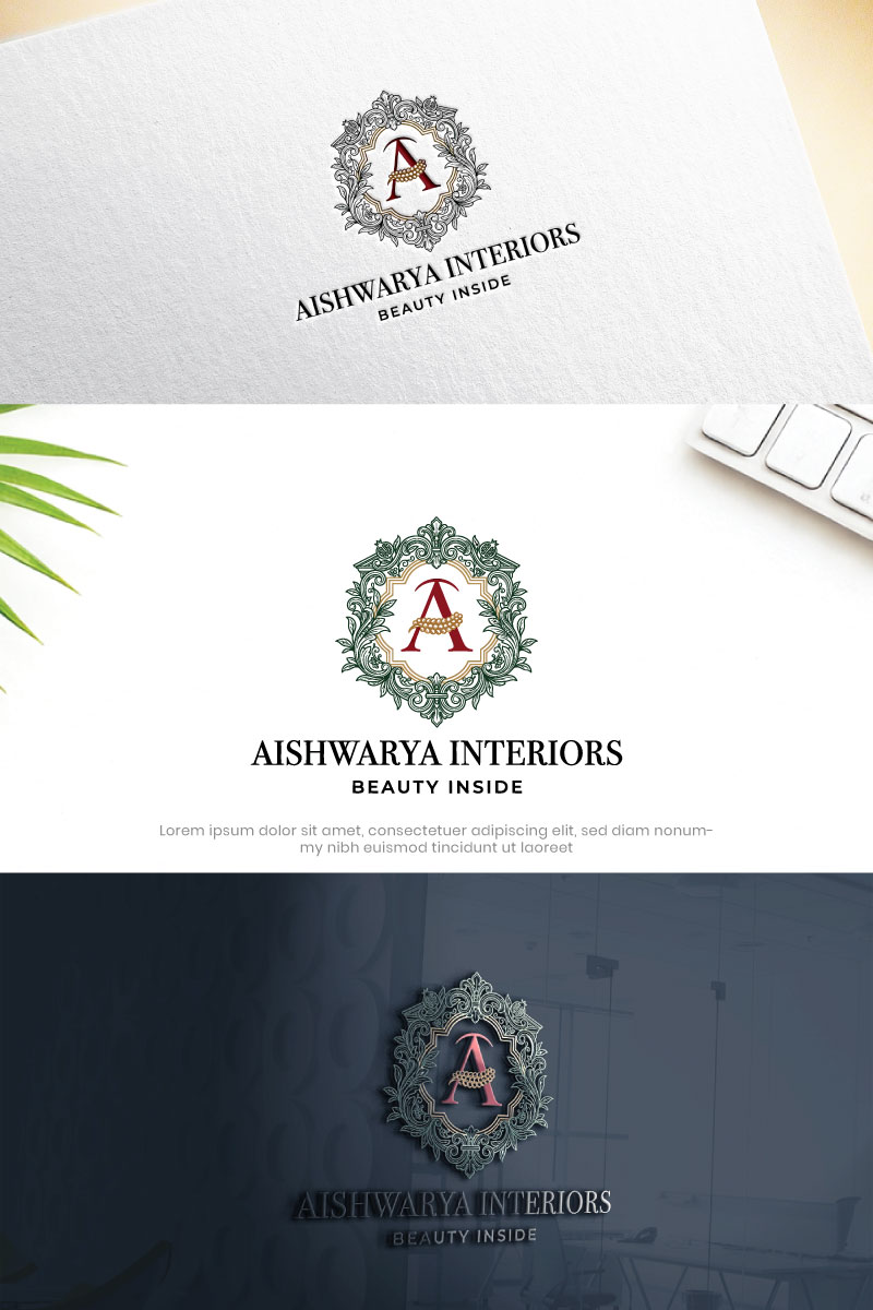 Logo Design by Hamza  Al-Muttalib for Aishwarya Interiors | Design #37173904