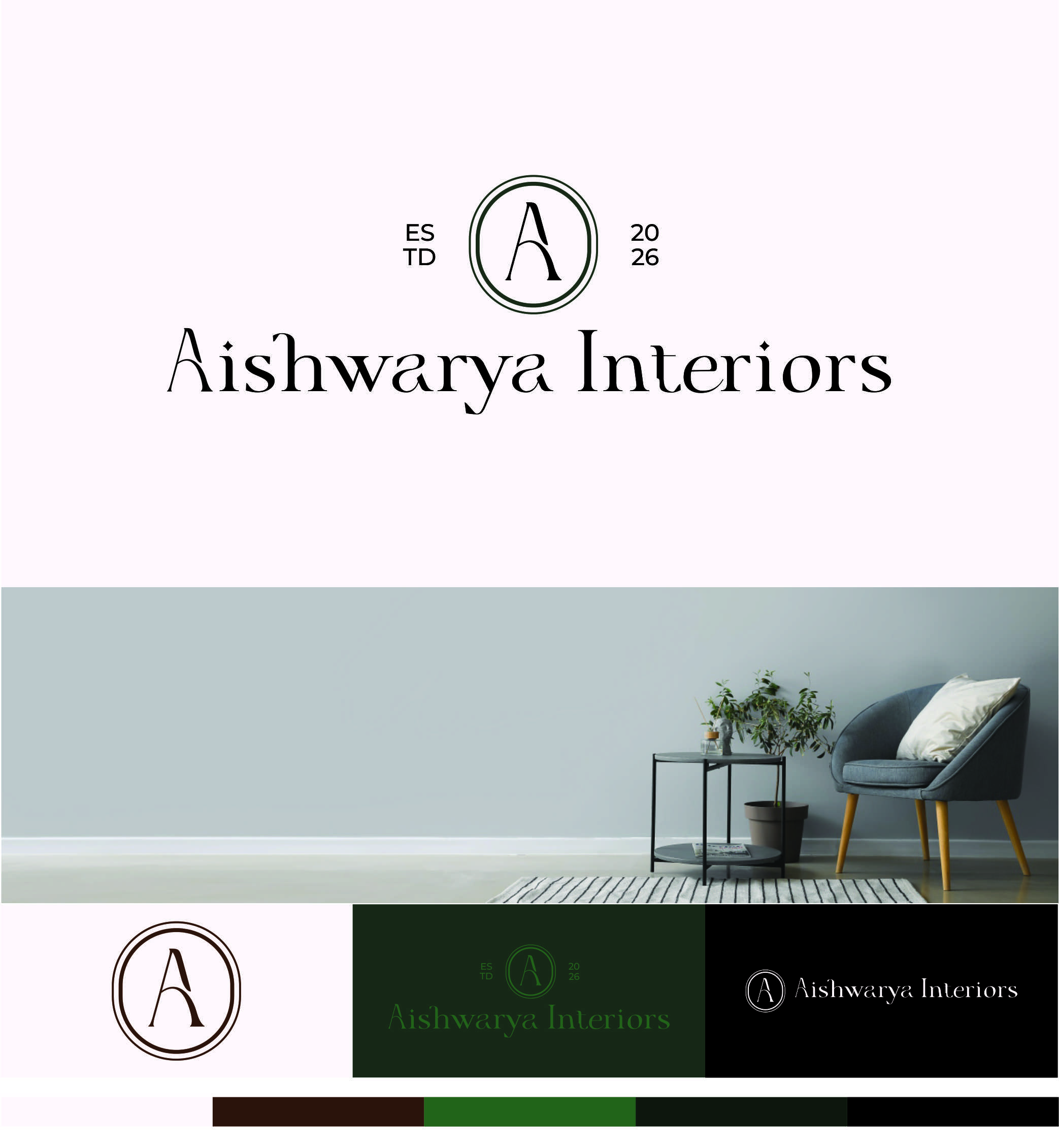 Logo Design by Nicolene Barnard for Aishwarya Interiors | Design #37198855