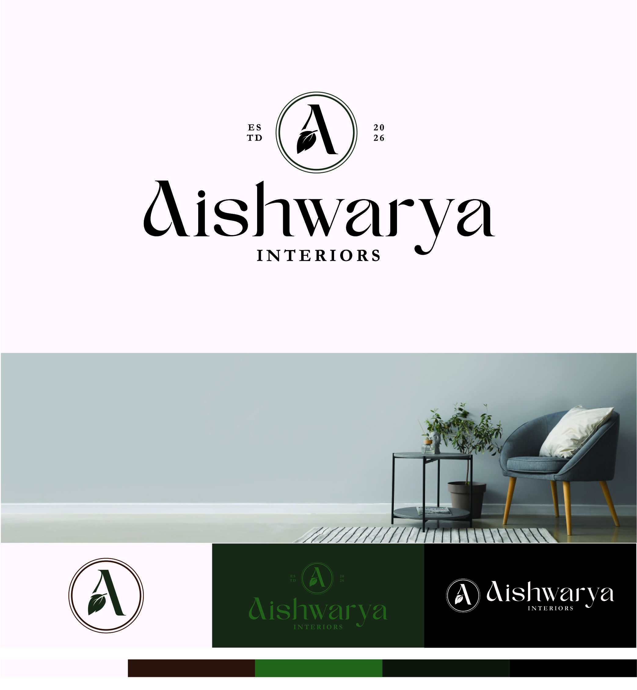 Logo Design by Nicolene Barnard for Aishwarya Interiors | Design #37199438