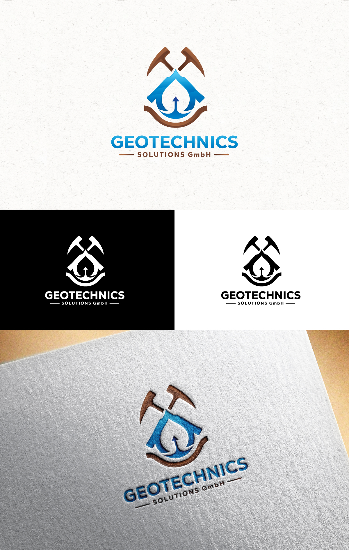 Logo Design by Logo Stock for Geotechnics Solution GmbH | Design #37171519
