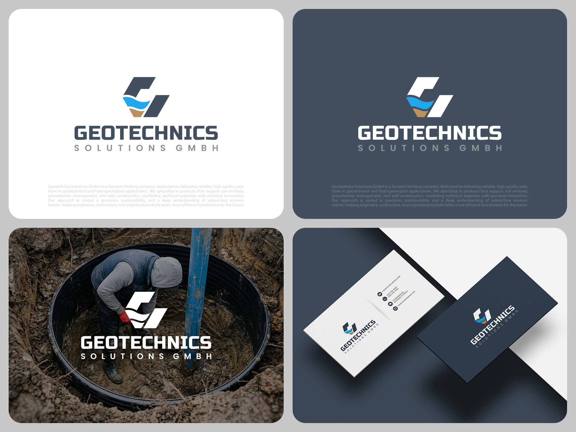 Diseño de Logo por COLOUR CREATIVE para Geotechnics Solution GmbH | Diseño #37185727