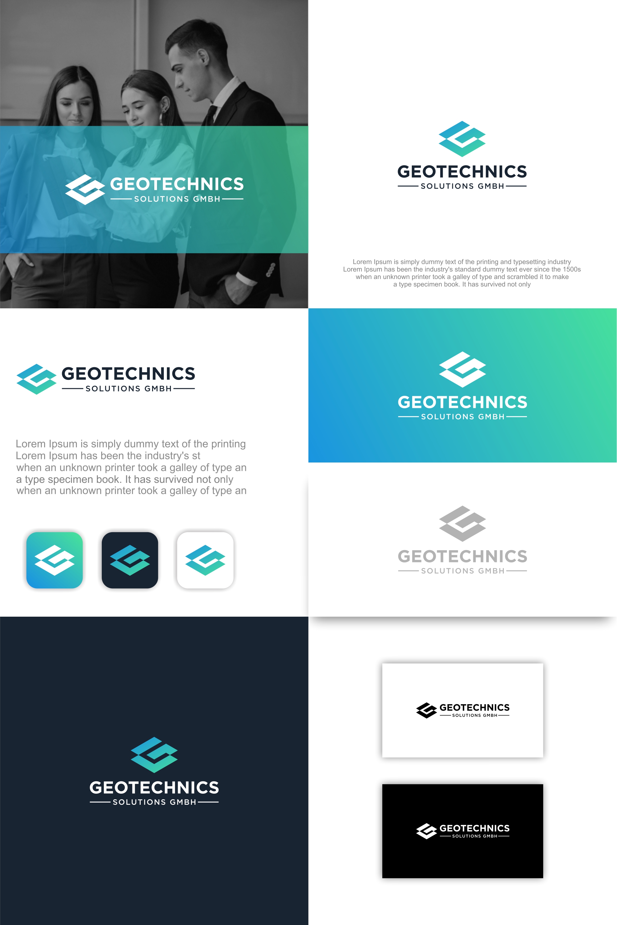Logo Design by Stone Black for Geotechnics Solution GmbH | Design #37177118