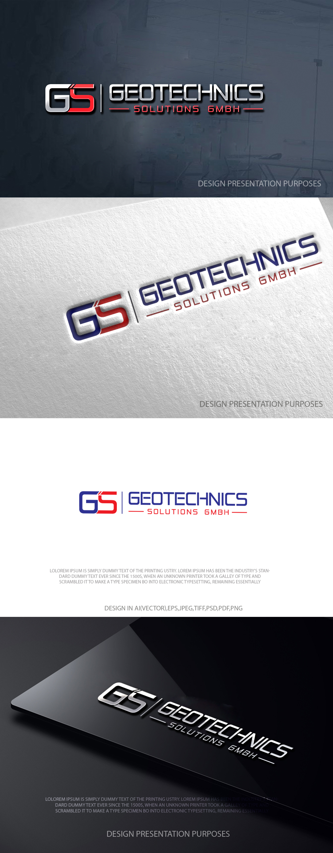 Logo Design by zebronicgraphic for Geotechnics Solution GmbH | Design #37173526