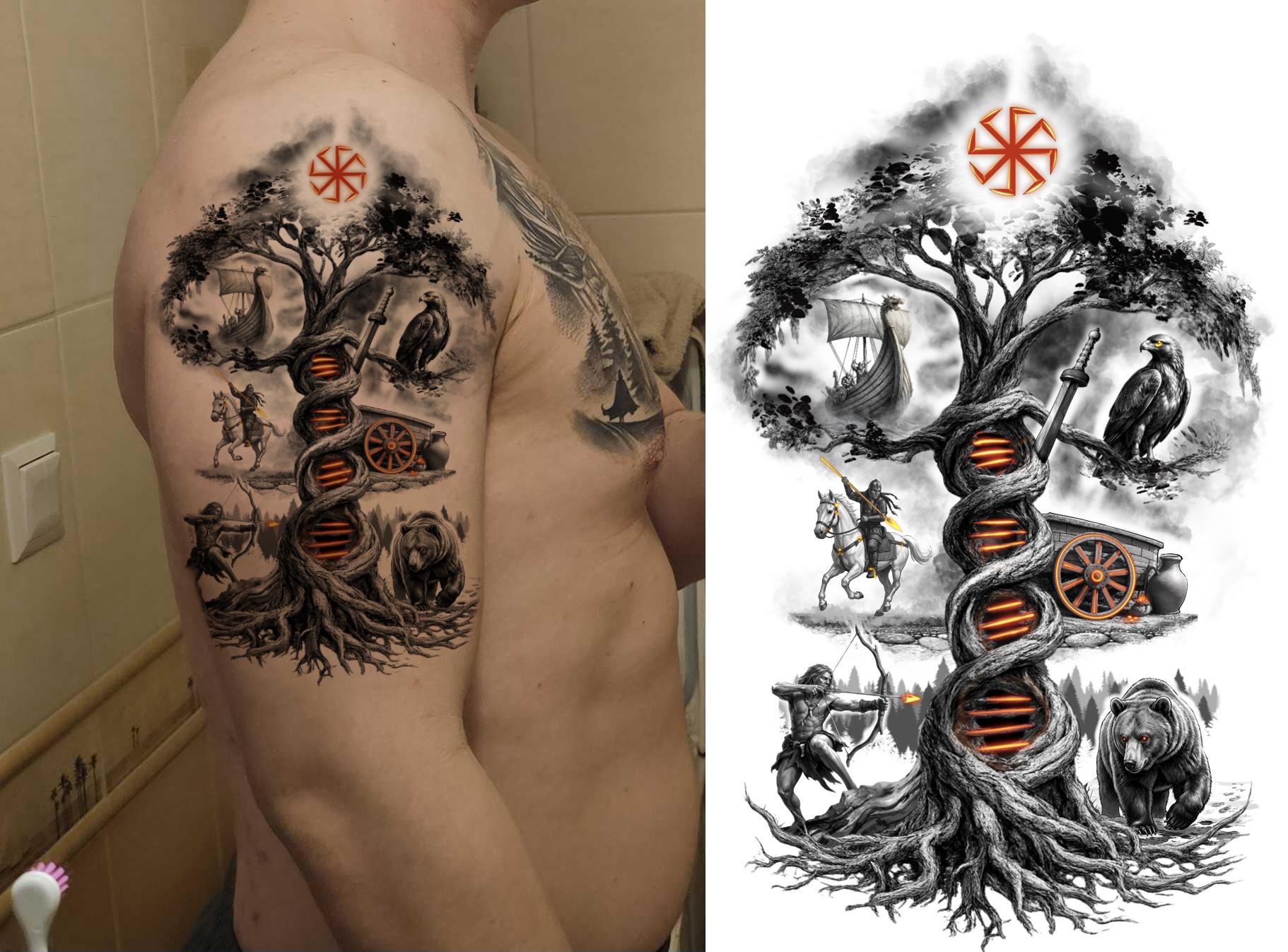 Tattoo Design by bangkat for this project | Design #37216227