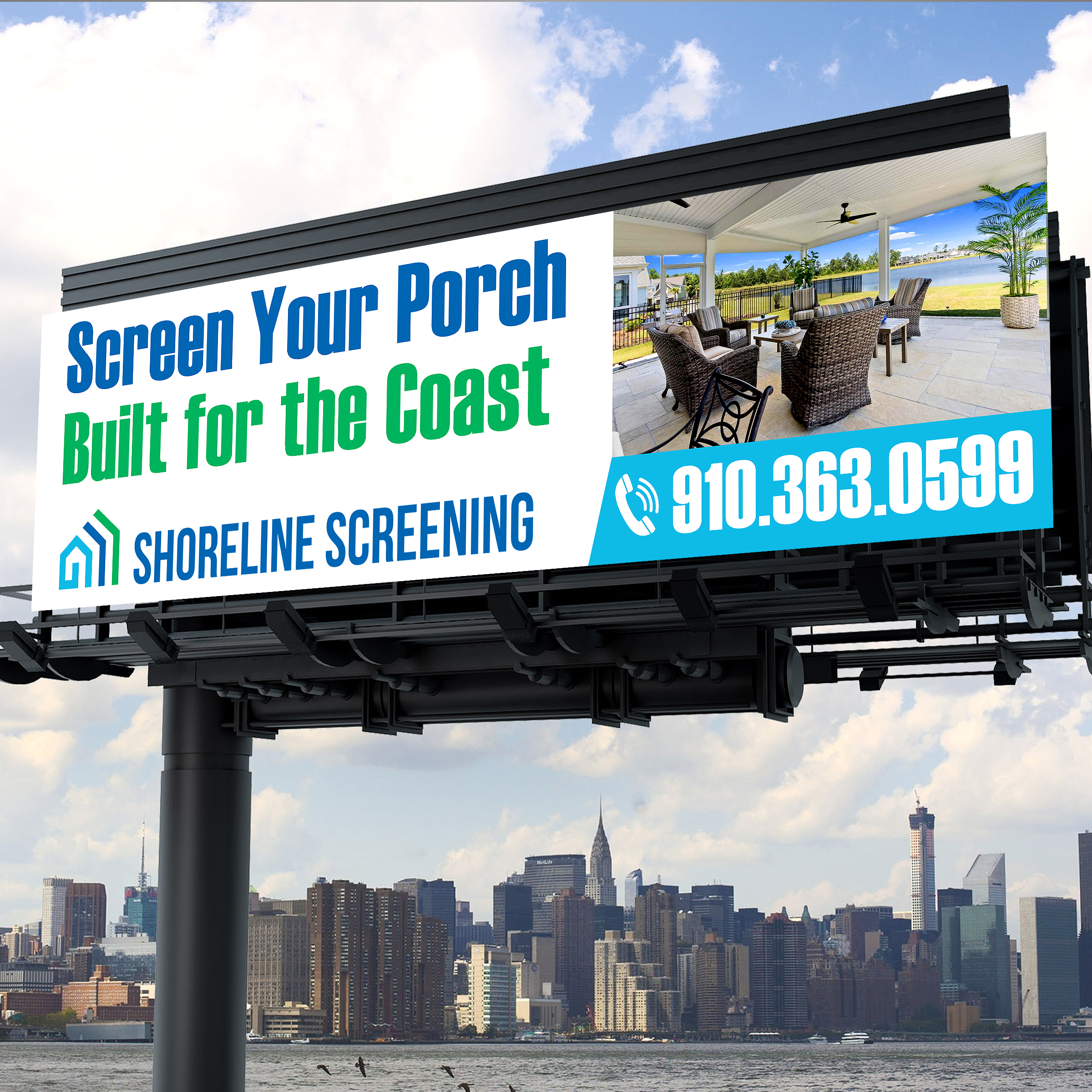 Billboard Design by Designers Hub for Shoreline Screening Solutions, LLC | Design #37177692