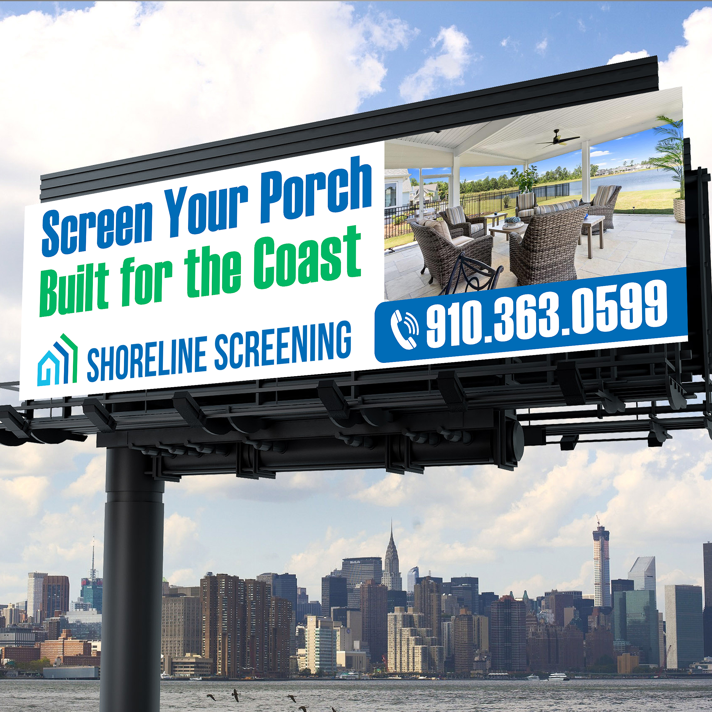 Billboard Design by Designers Hub for Shoreline Screening Solutions, LLC | Design #37177924