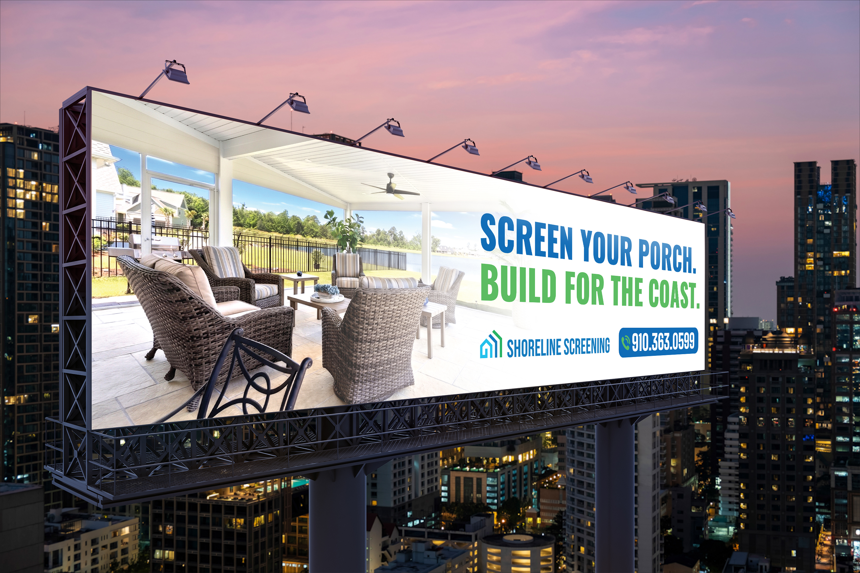 Billboard Design by StromDesignHub for Shoreline Screening Solutions, LLC | Design #37176502