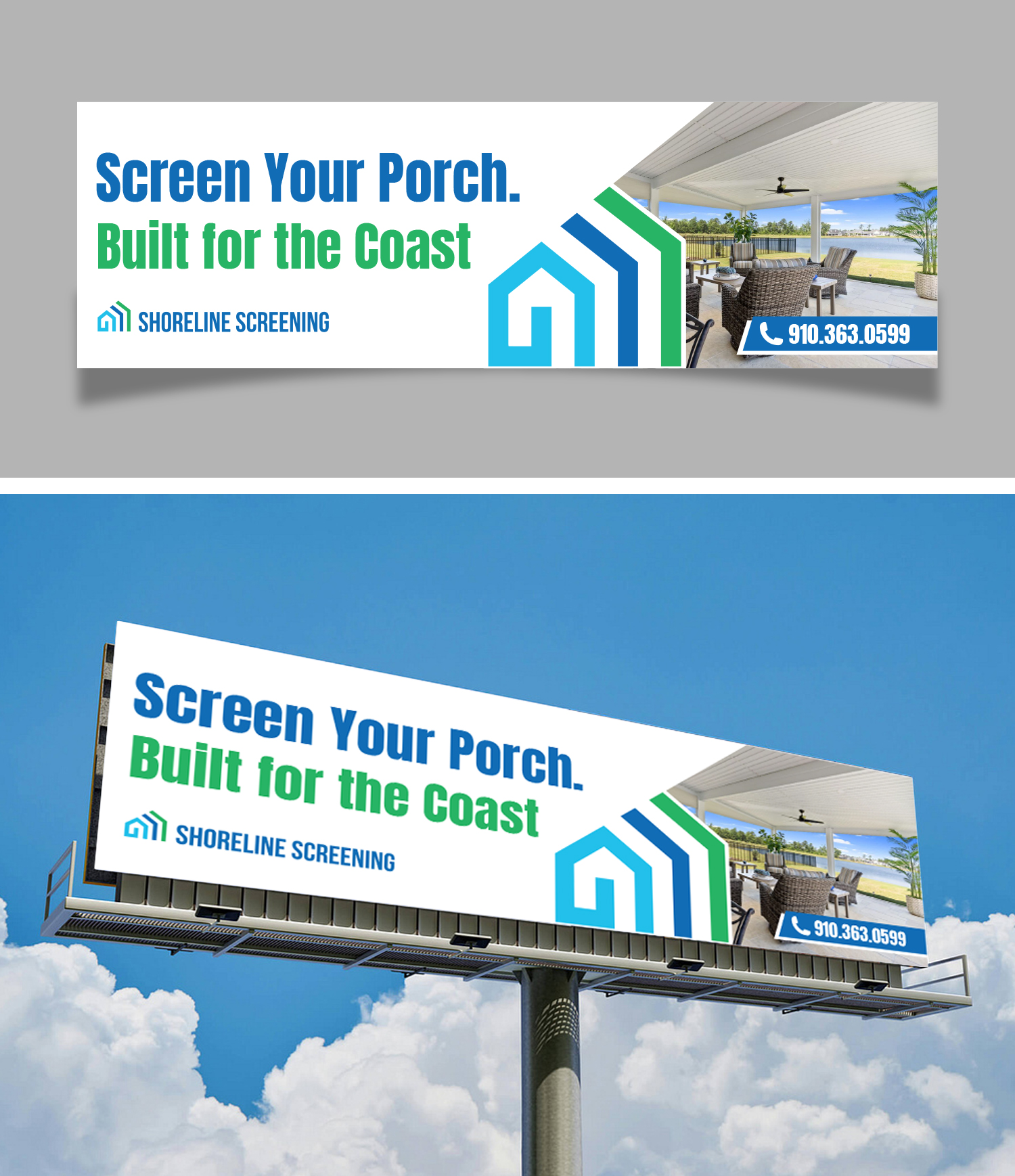 Billboard Design by AHNAF_S for Shoreline Screening Solutions, LLC | Design #37175618