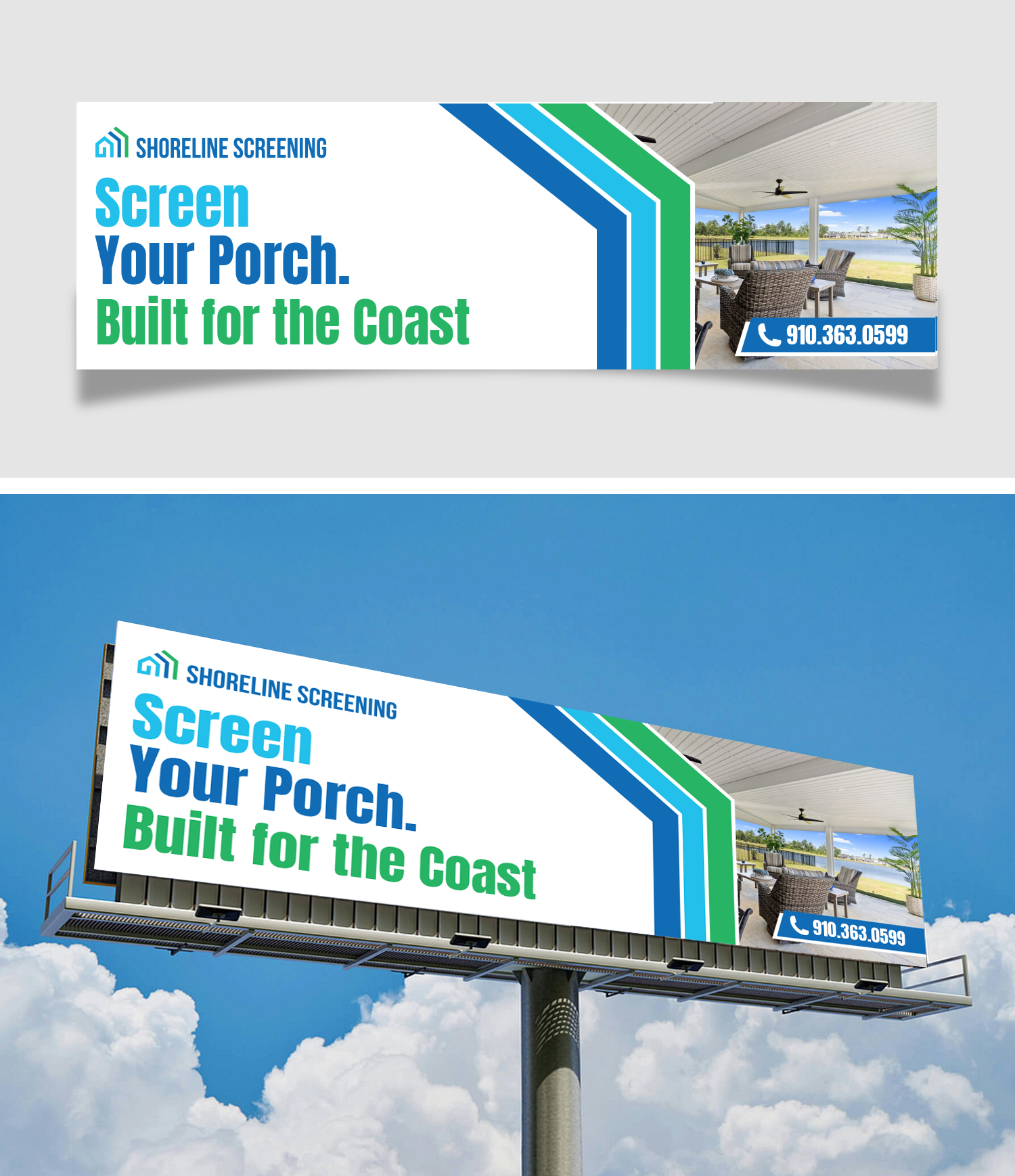 Billboard Design by AHNAF_S for Shoreline Screening Solutions, LLC | Design #37175628