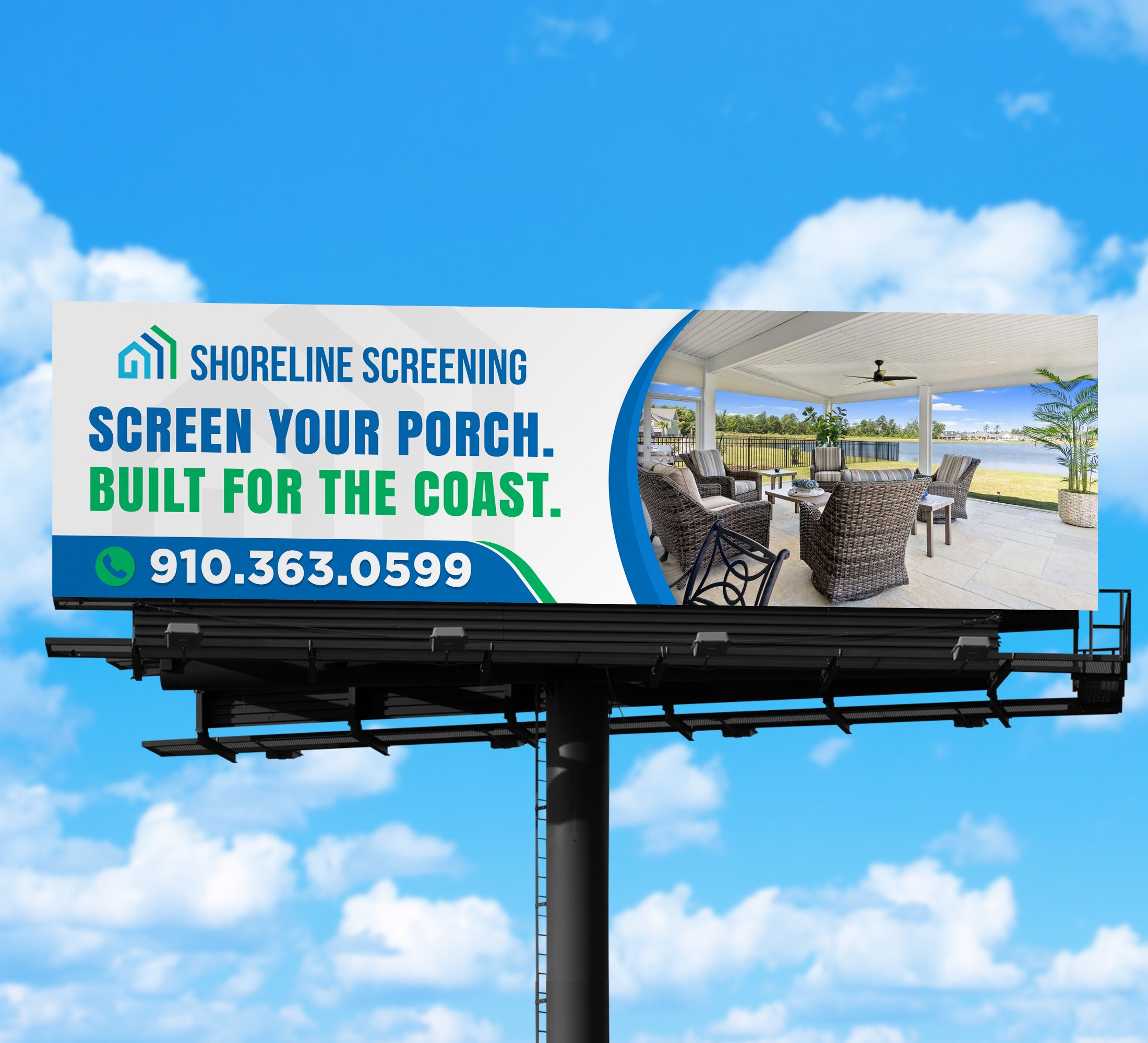 Billboard Design by WellDesign for Shoreline Screening Solutions, LLC | Design #37175335