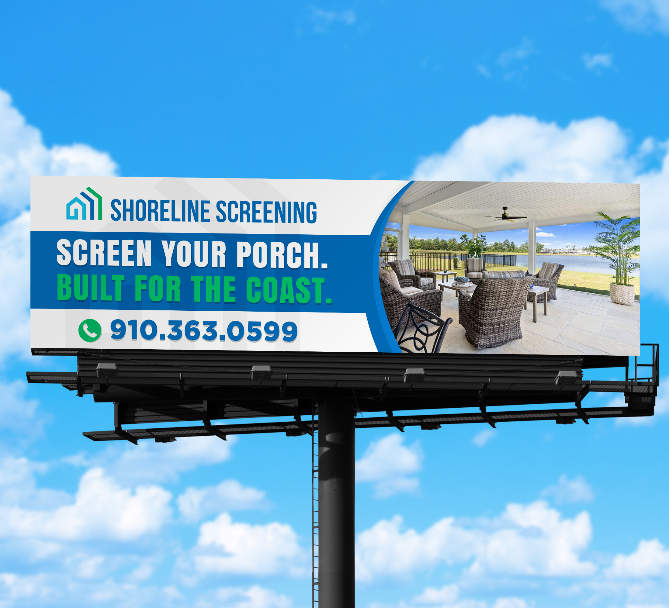 Billboard Design by WellDesign for Shoreline Screening Solutions, LLC | Design #37175336