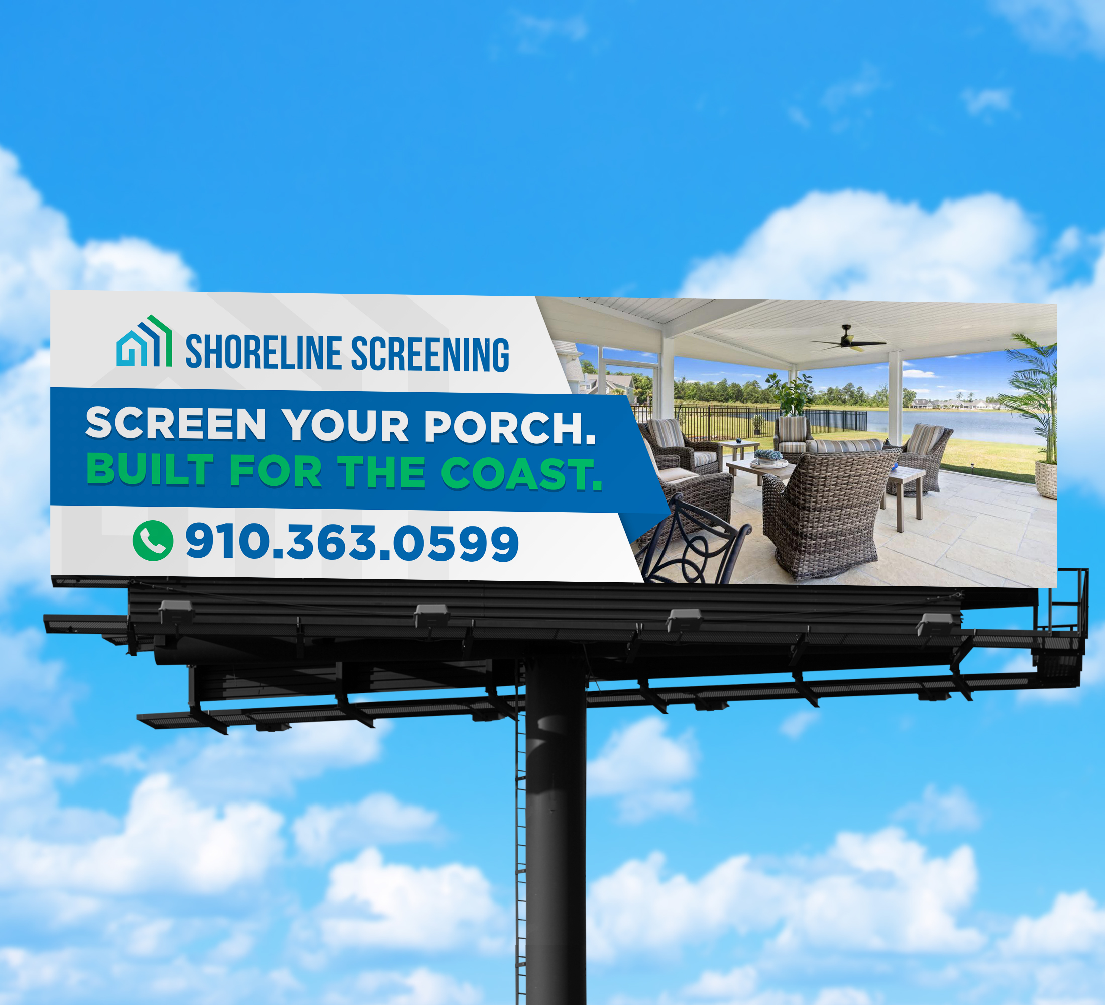 Billboard Design by WellDesign for Shoreline Screening Solutions, LLC | Design #37175337