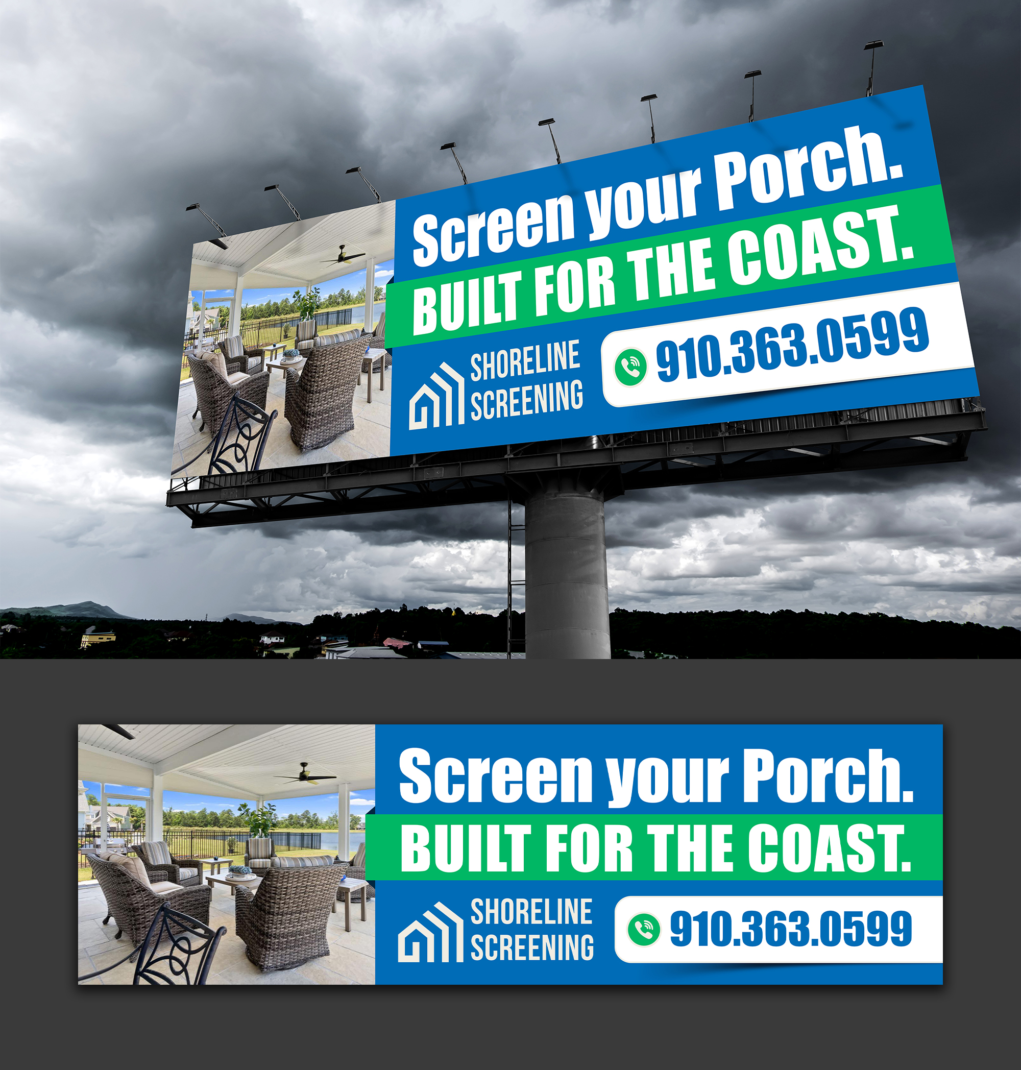 Billboard Design by ArtHive for Shoreline Screening Solutions, LLC | Design #37176670