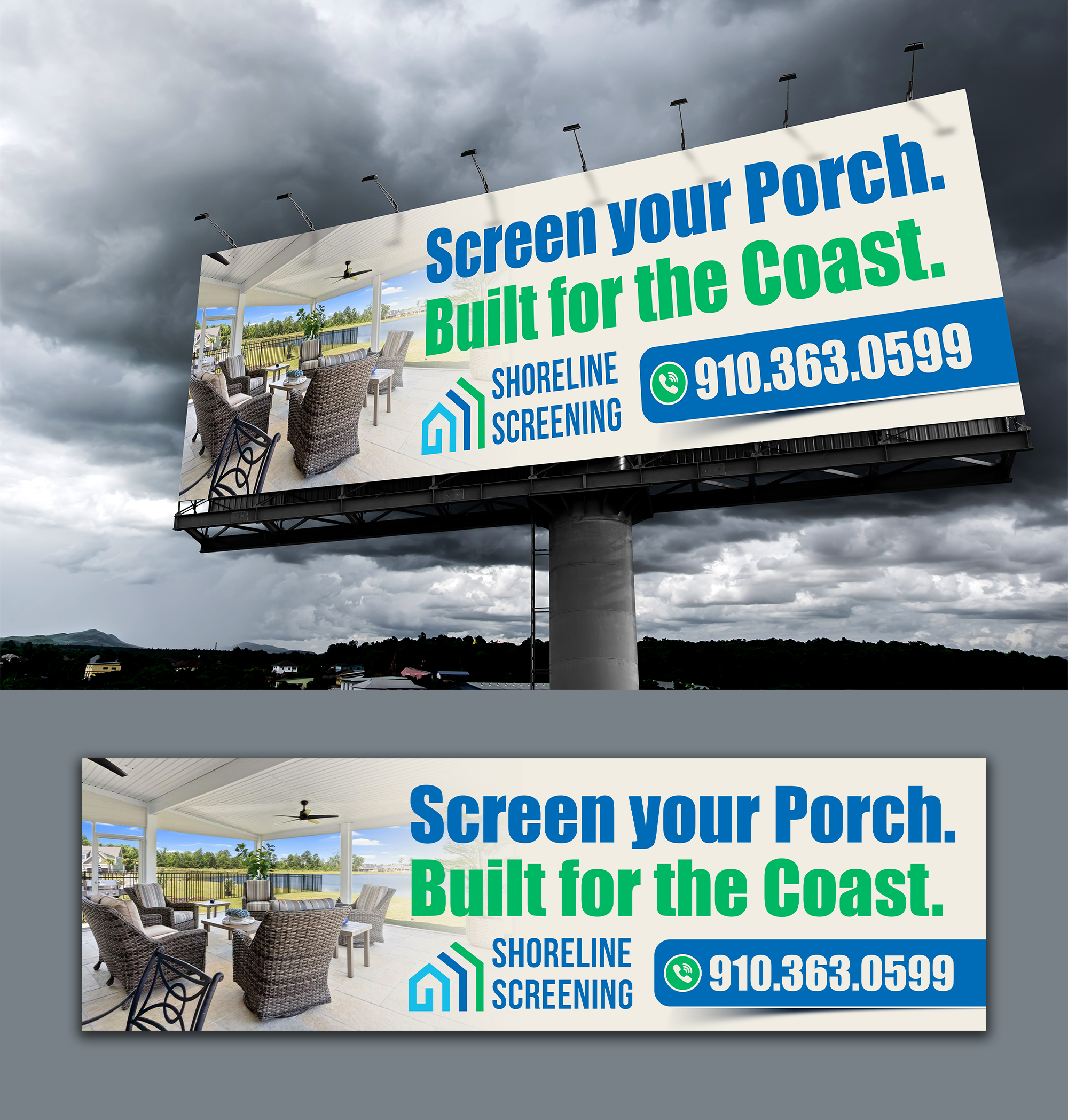 Billboard Design by ArtHive for Shoreline Screening Solutions, LLC | Design: #37176671