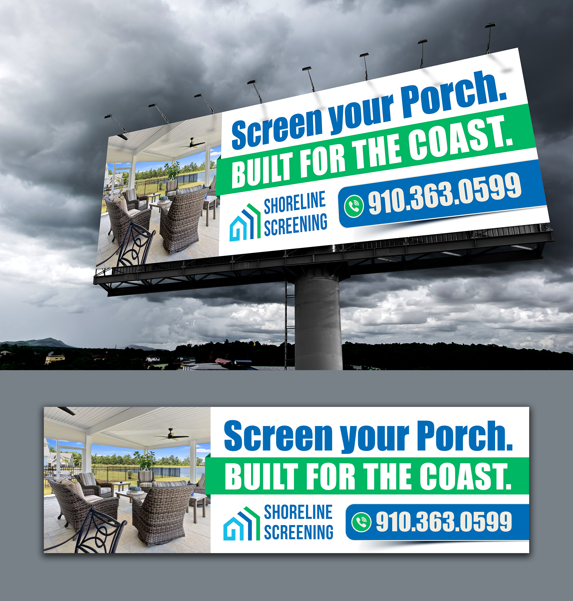 Billboard Design by ArtHive for Shoreline Screening Solutions, LLC | Design #37176679