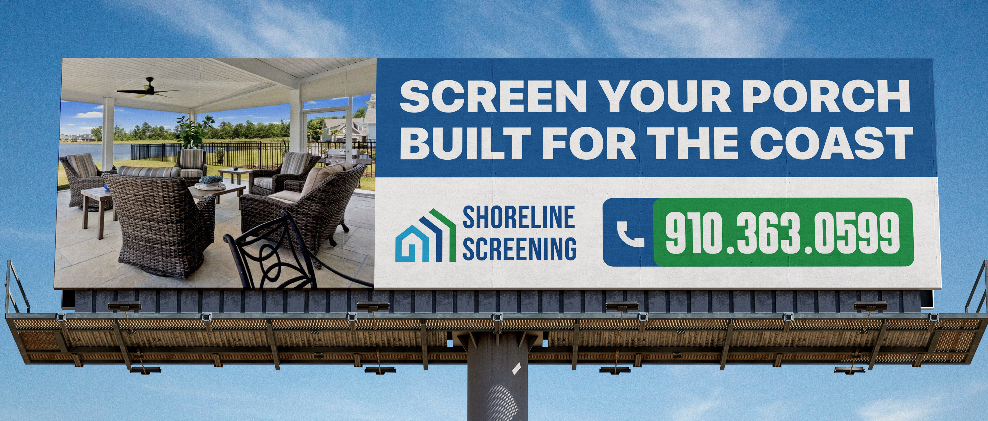 Billboard Design by saurov for Shoreline Screening Solutions, LLC | Design #37176789