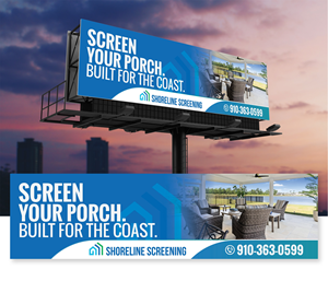 Billboard Design by Impressive Designs for Shoreline Screening Solutions, LLC | Design: #37175555
