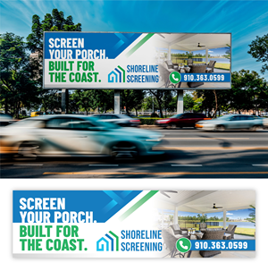 Billboard Design by Impressive Designs for Shoreline Screening Solutions, LLC | Design: #37176450