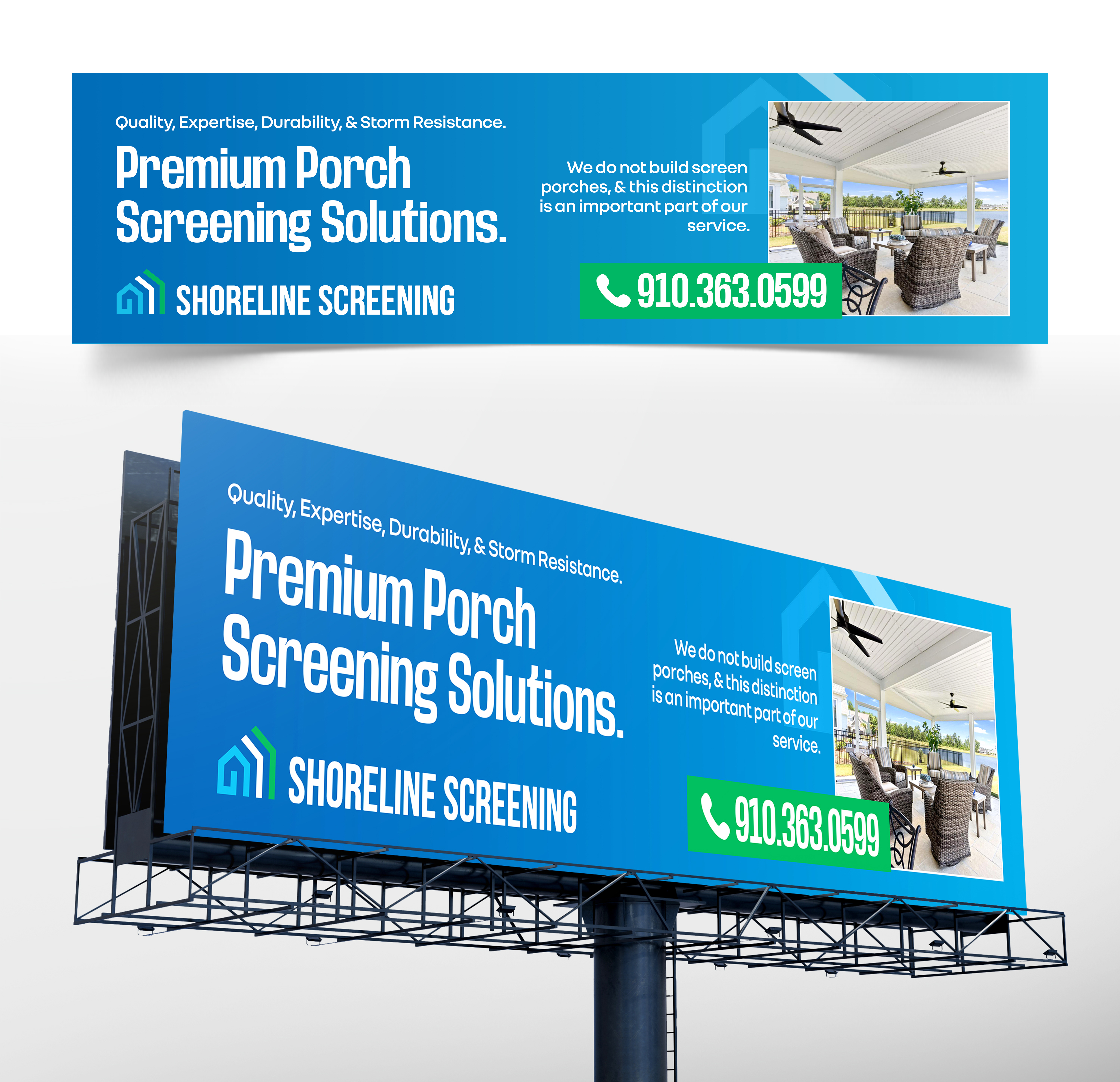 Billboard Design by Graphic Guy for Shoreline Screening Solutions, LLC | Design #37177486