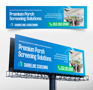 Billboard Design by Graphic Guy for Shoreline Screening Solutions, LLC | Design: #37177486