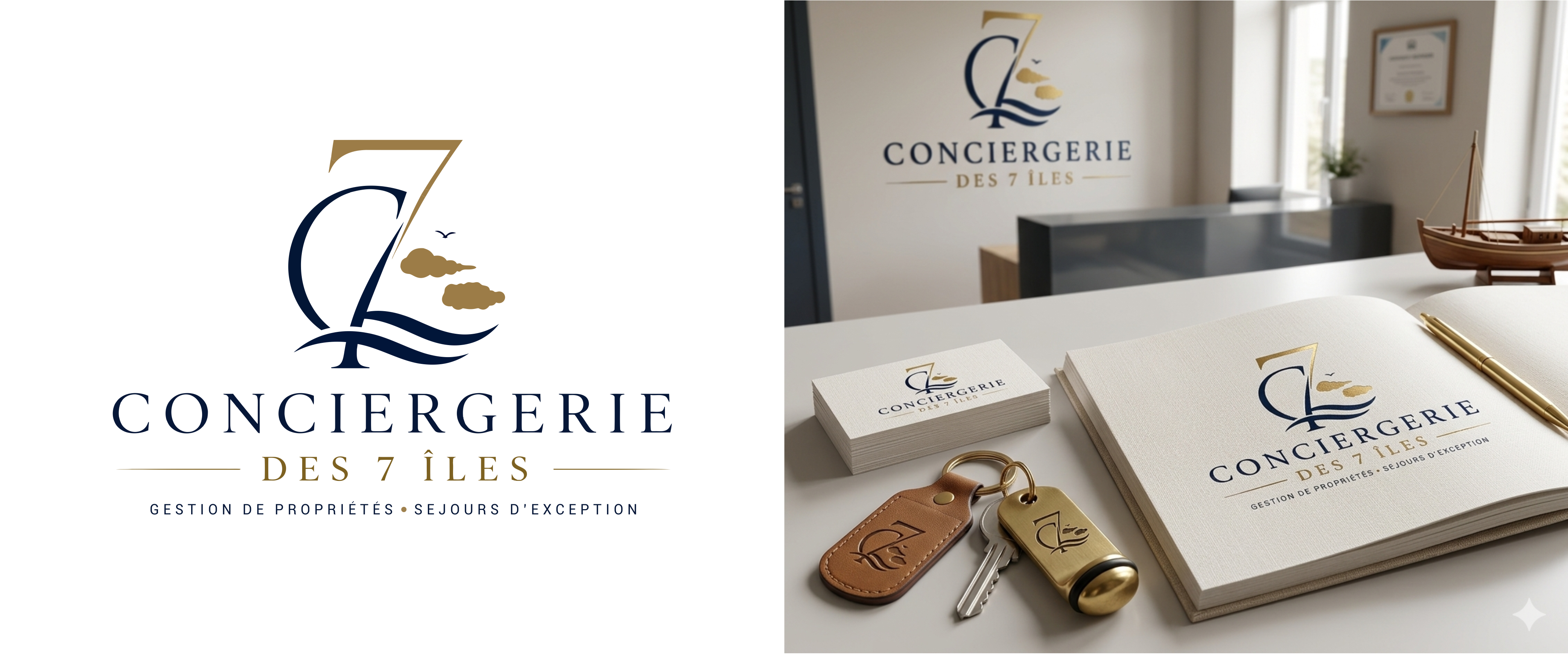 Diseño de Logo por Permata para Conciergerie des 7 Îles | Diseño #37218136