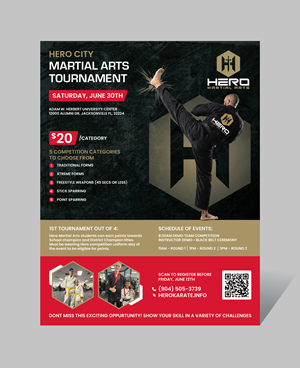 Flyer-Design von saurov für Kick Fire Martial Arts  | Design: #37175925