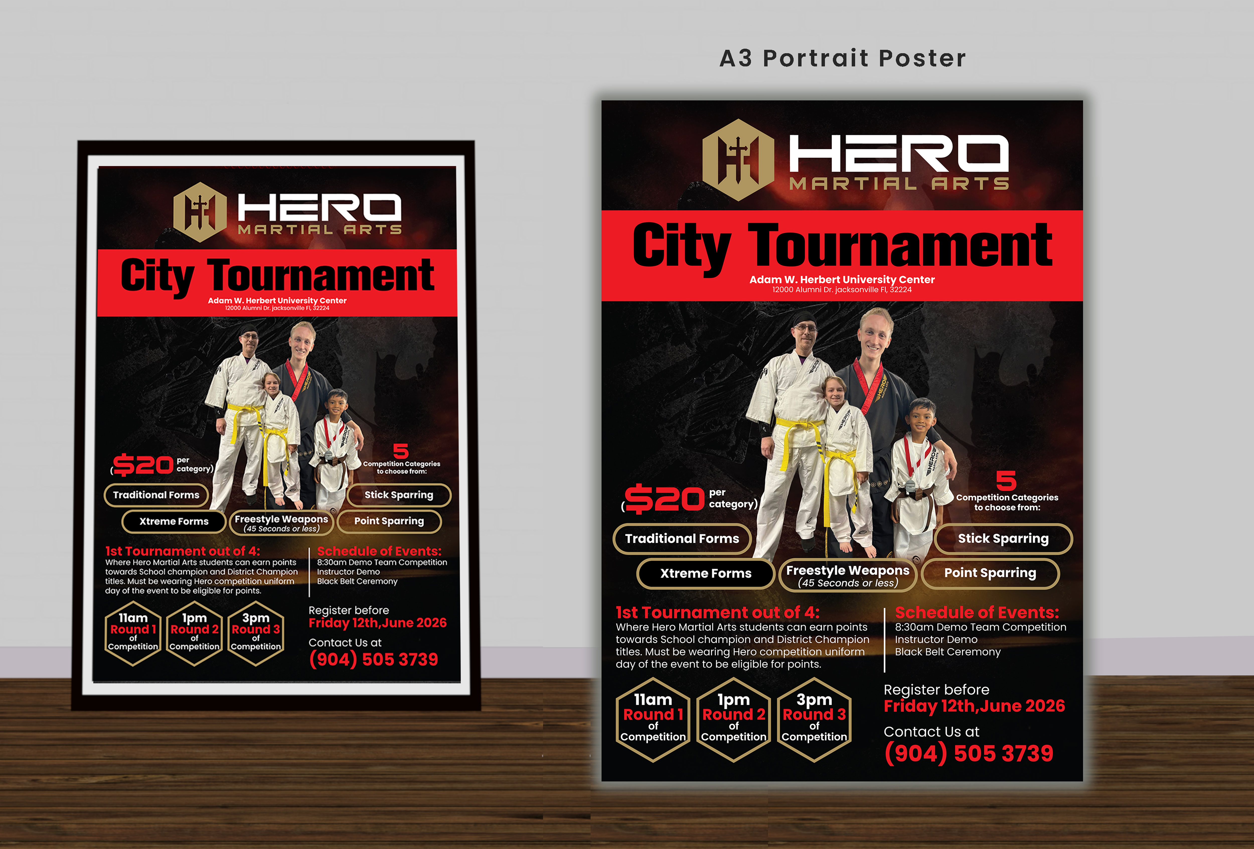 Flyer-Design von Impressive Designs für Kick Fire Martial Arts  | Design #37176859