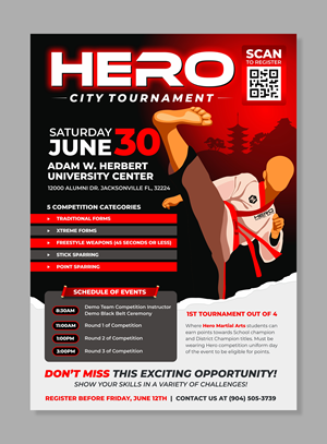 Flyer-Design von Dzhafir für Kick Fire Martial Arts  | Design: #37176441