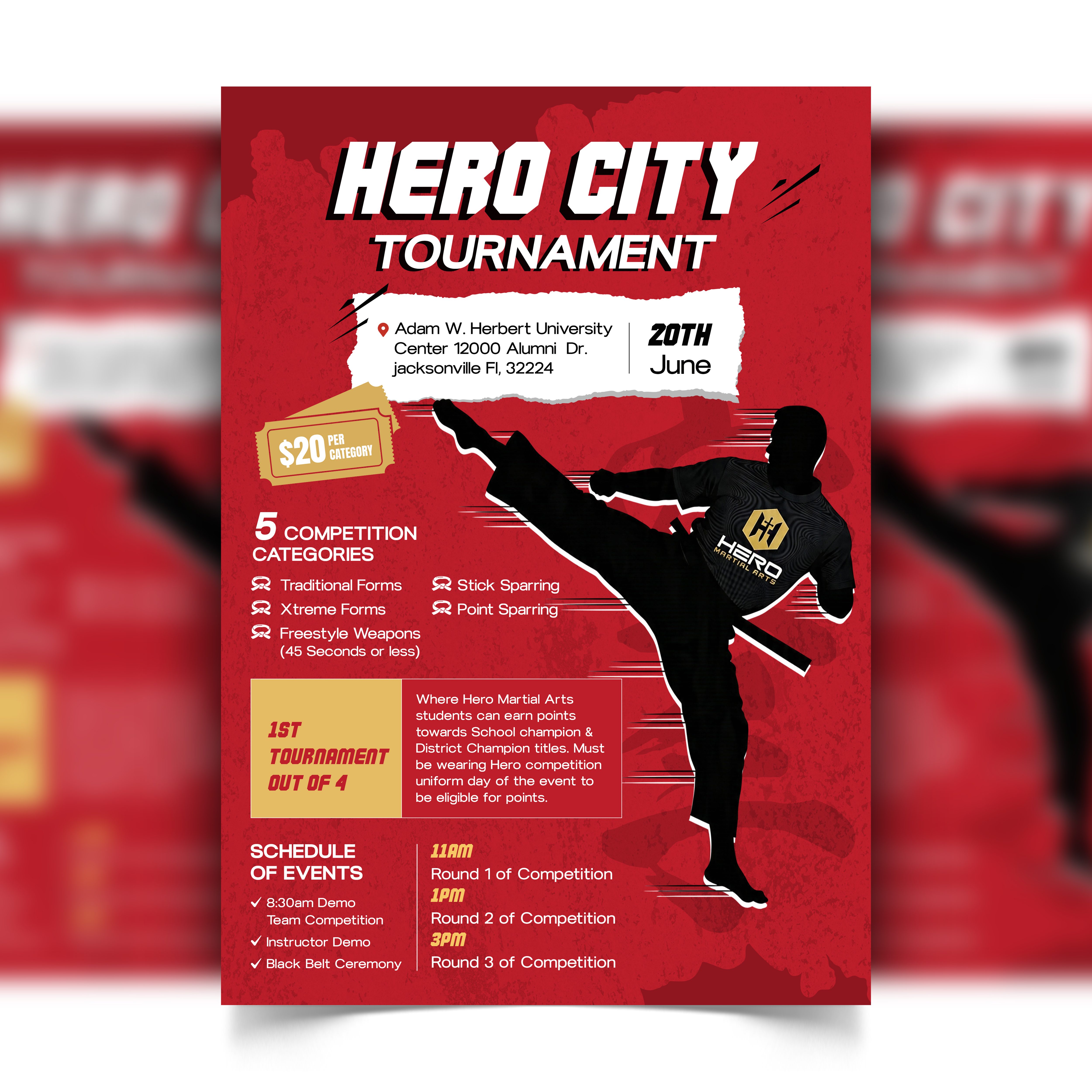 Flyer-Design von Graphic Guy für Kick Fire Martial Arts  | Design #37177298