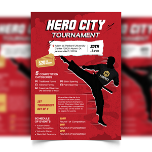 Flyer-Design von Graphic Guy für Kick Fire Martial Arts  | Design: #37177298