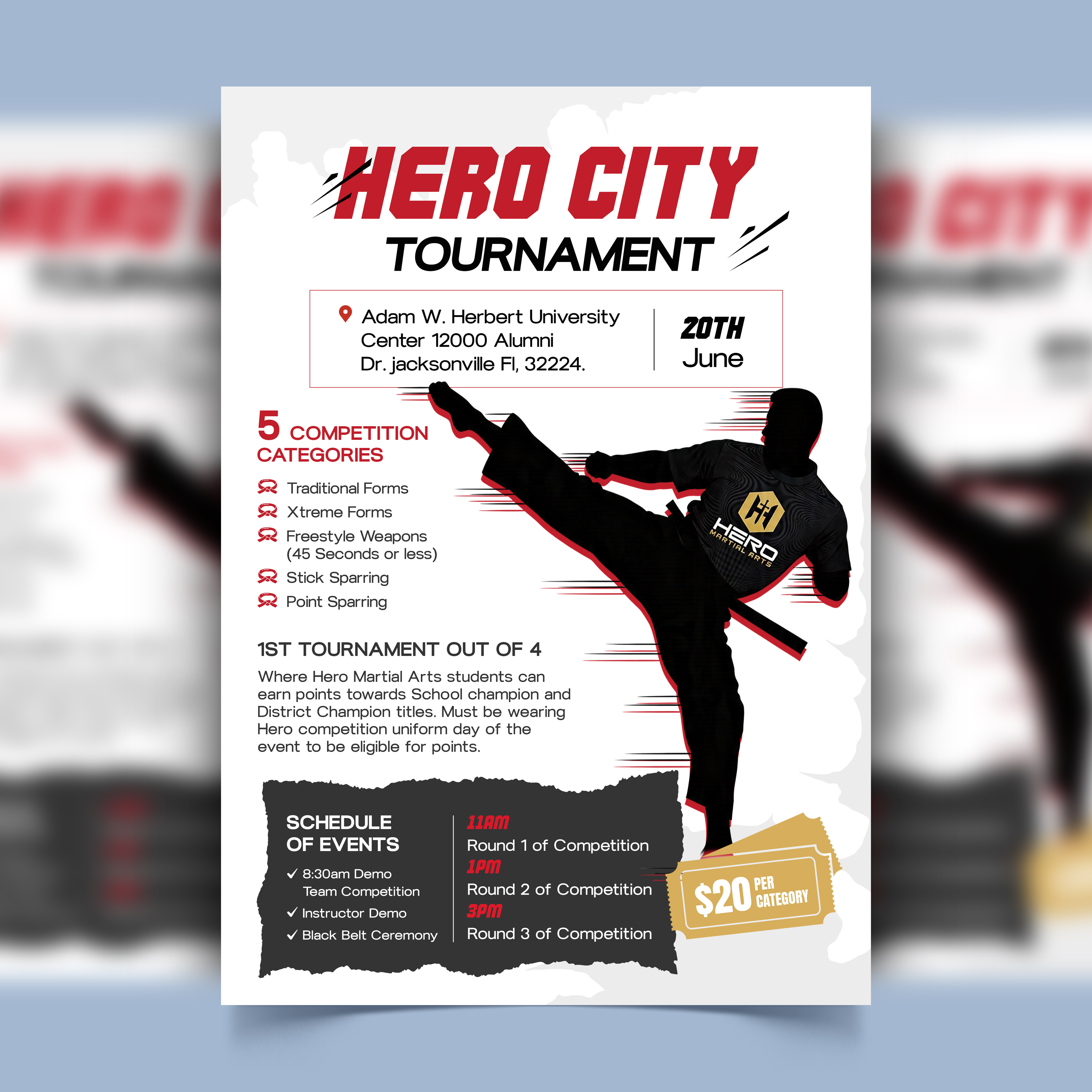 Flyer-Design von Graphic Guy für Kick Fire Martial Arts  | Design #37177299