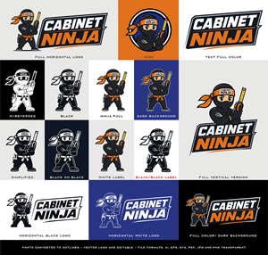 Cabinet Ninja- Refine and recreate my cabinetry brand logo into clean professional vector assets