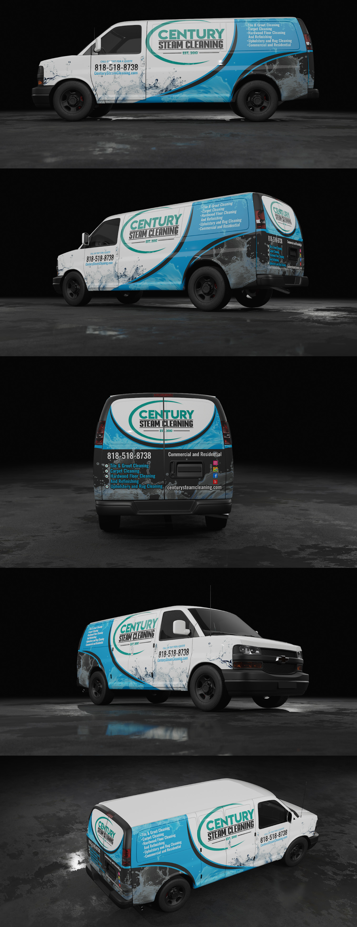Car Wrap Design by Wrapcia for Century Steam Cleaning | Design #37206497