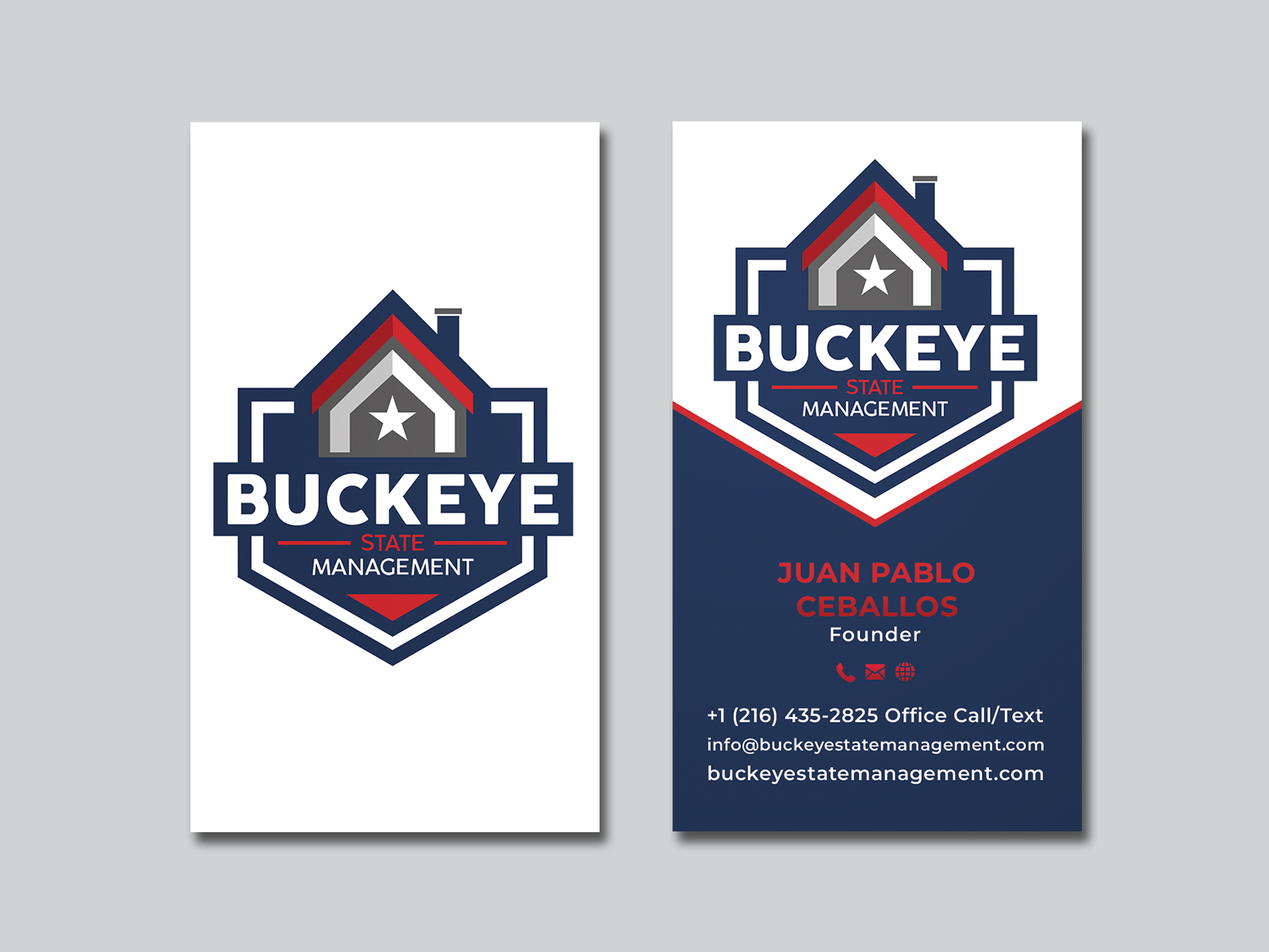 Business Card Design by Creative Moon Design for Buckeye State Management | Design #37200246