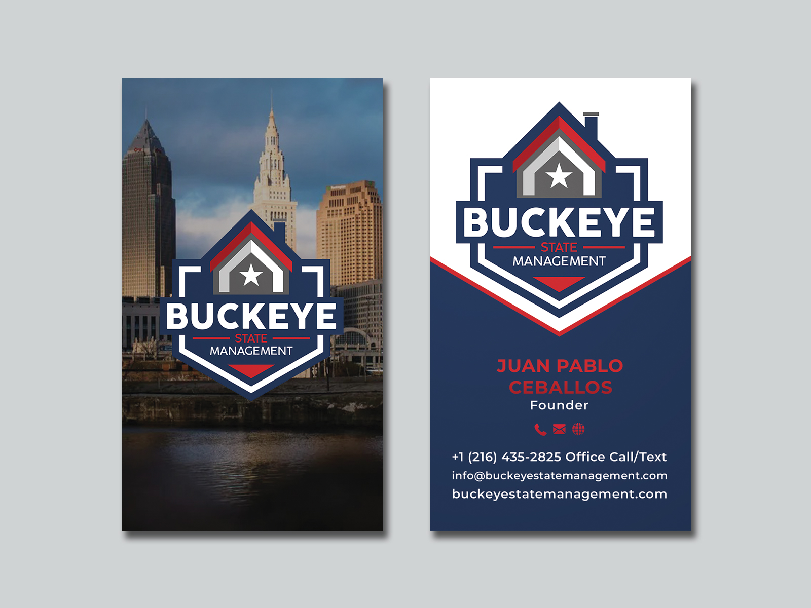 Business Card Design by Creative Moon Design for Buckeye State Management | Design #37200247