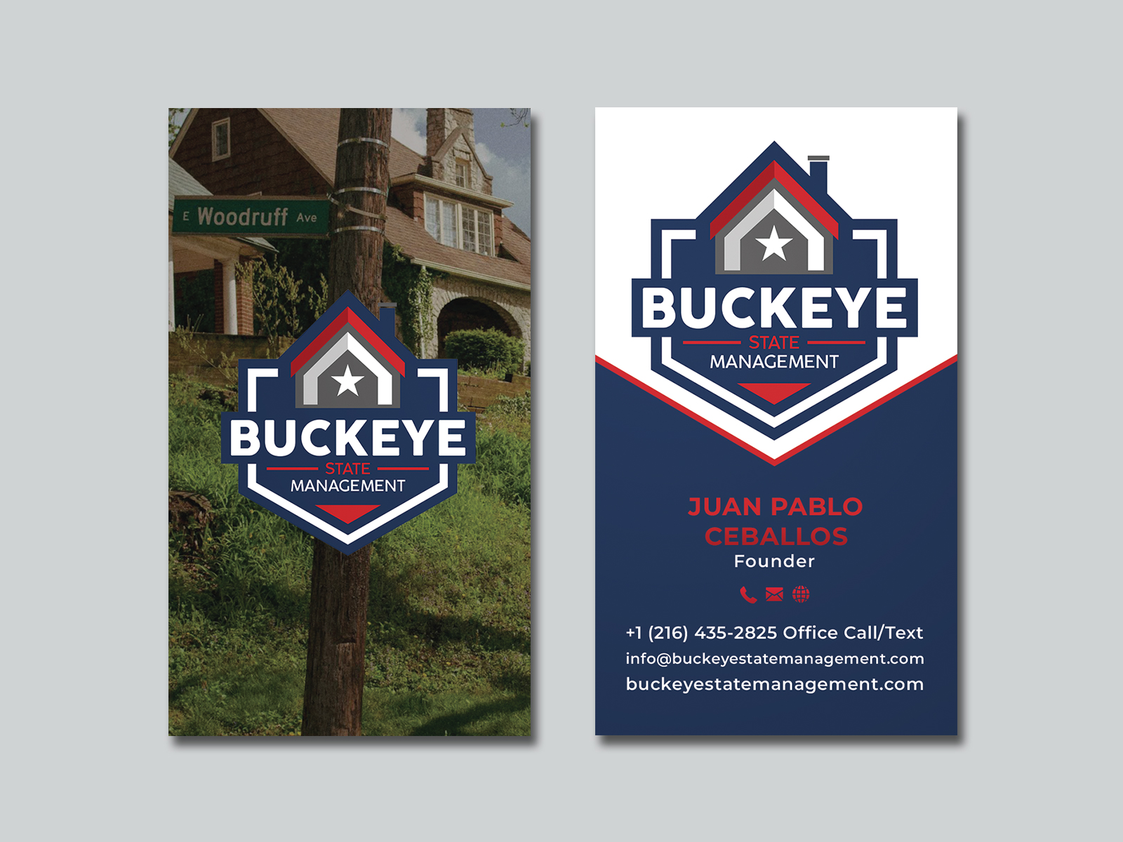 Business Card Design by Creative Moon Design for Buckeye State Management | Design #37200249