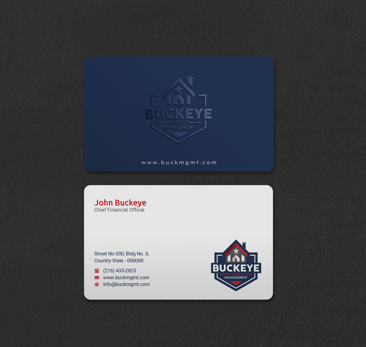 Business Card Design by INDIAN_Ashok for Buckeye State Management | Design #37206061