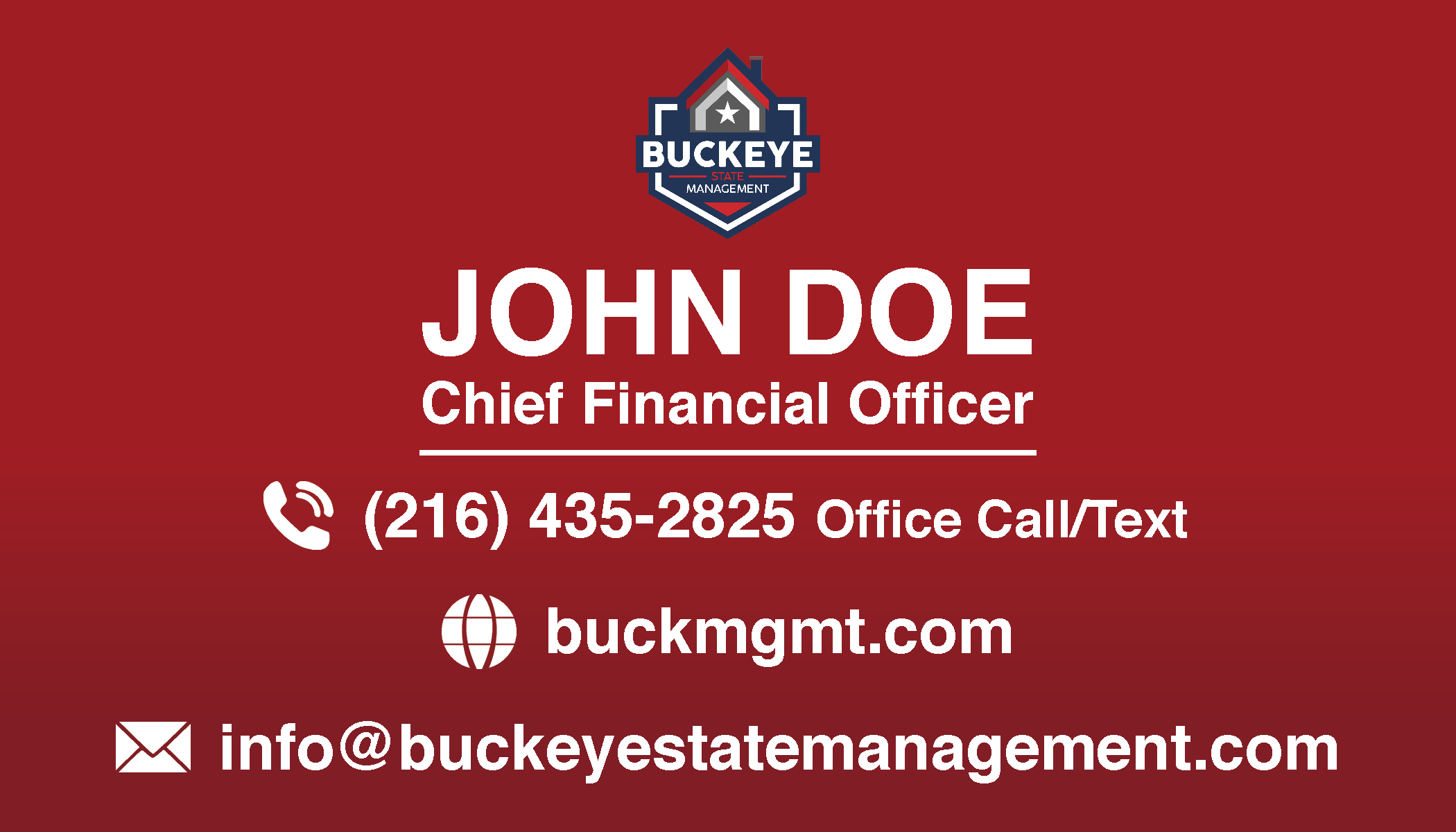 Business Card Design by QWERTY graphics for Buckeye State Management | Design #37206815