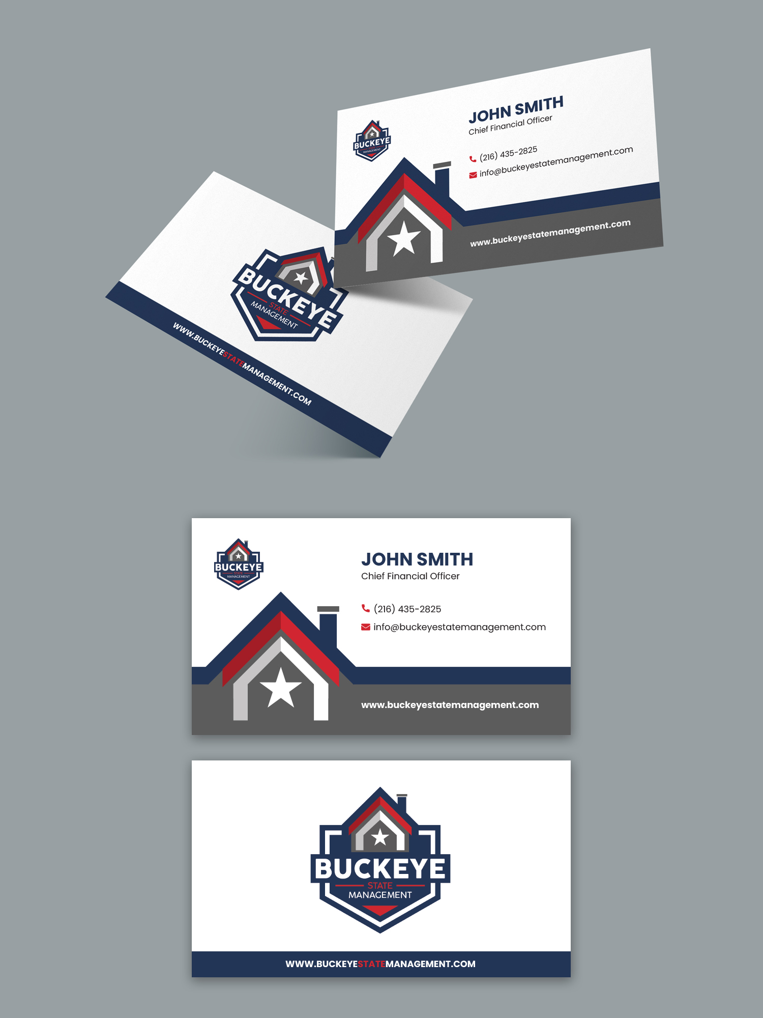 Business Card Design by BLUE WINGS for Buckeye State Management | Design #37184696