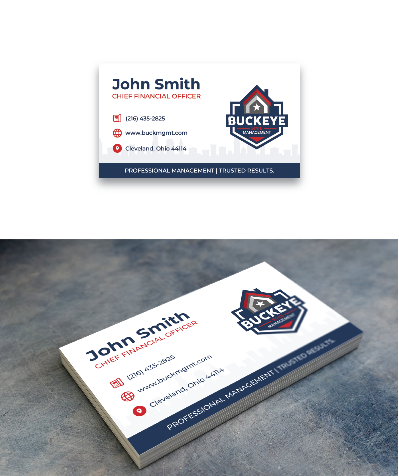 Design de Carte de Visite par Hitesh21 pour Buckeye State Management | Design #37187831