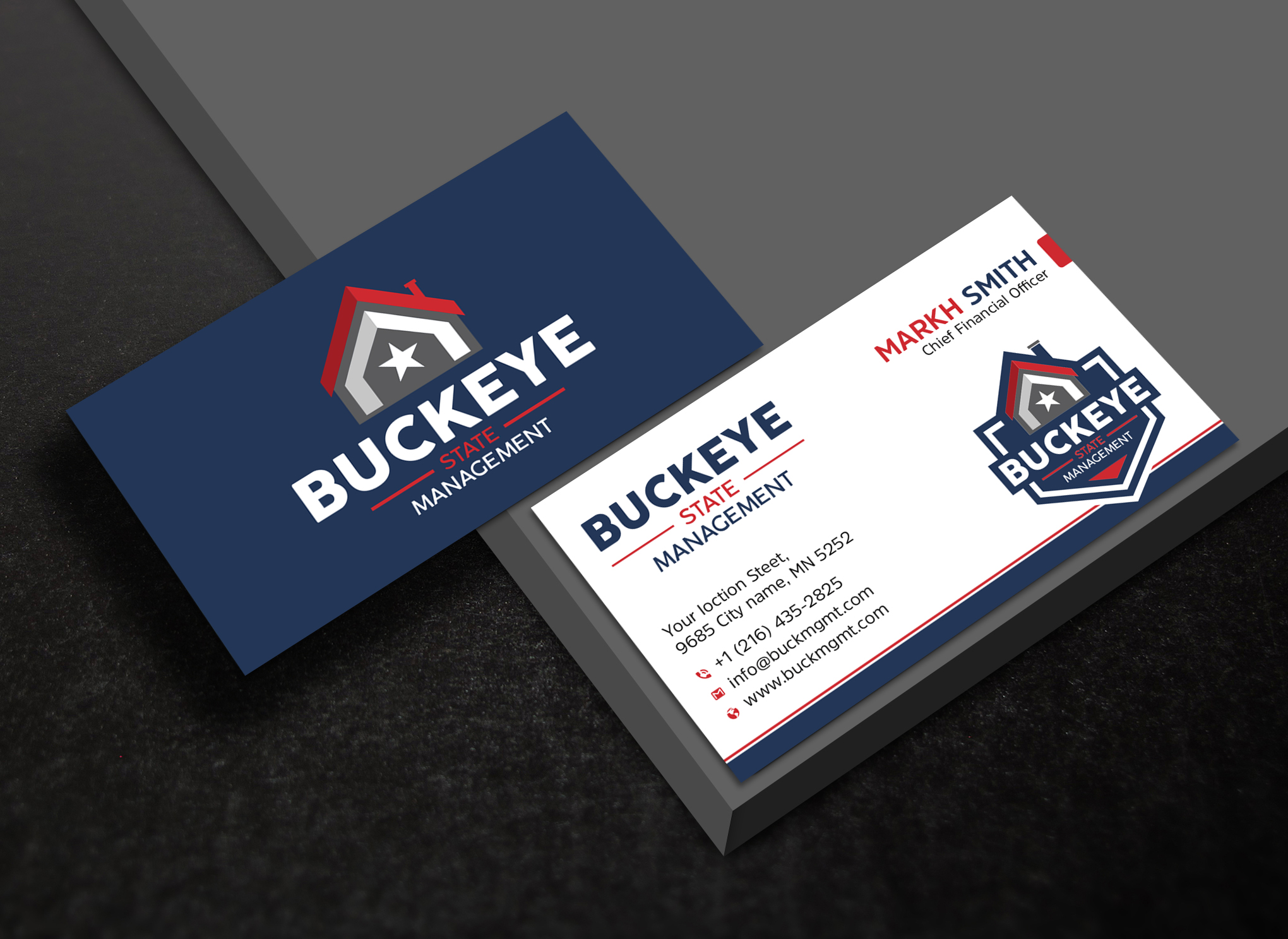 Business Card Design by Ekramul Hossen 2 for Buckeye State Management | Design #37180857