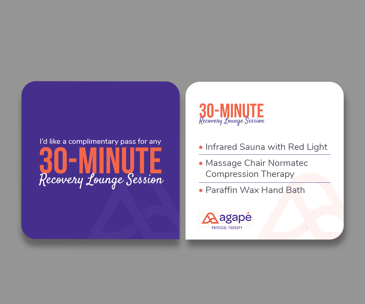 Design de Carte de Visite par Andrés Sebastián pour Agapé Physical Therapy | Design #37186684